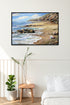 modern wood framed original coastal nautilus wall art print